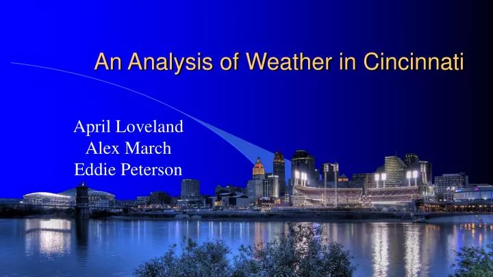 an analysis of weather in cincinnati