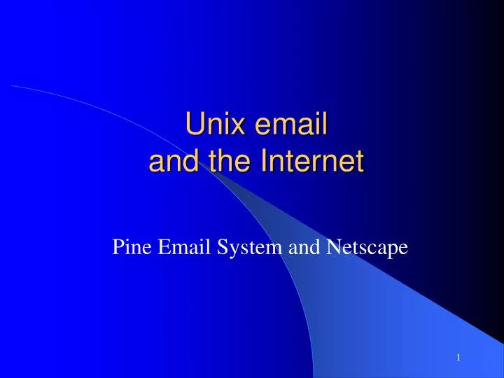 unix email and the internet