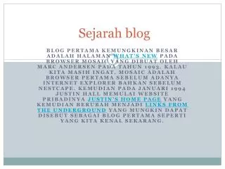 sejarah blog