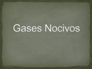 gases nocivos