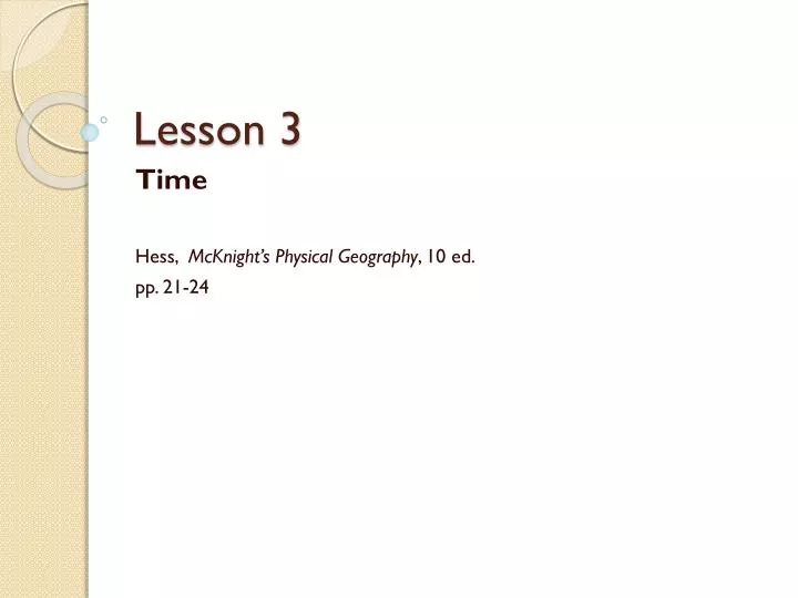 lesson 3