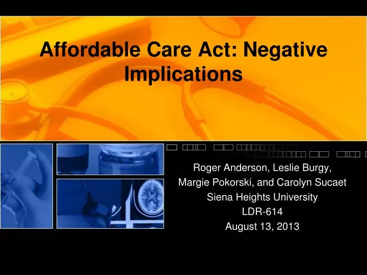 affordable care act negative implications