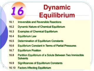 Dynamic Equilibrium