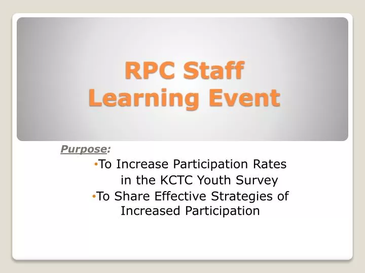rpc staff learning event