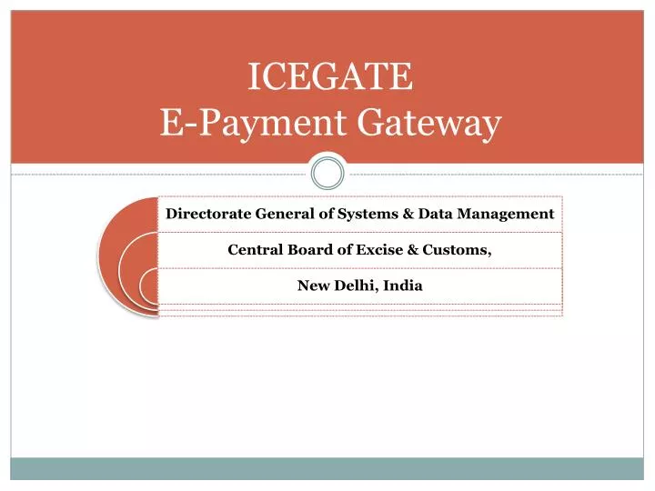 icegate e payment gateway