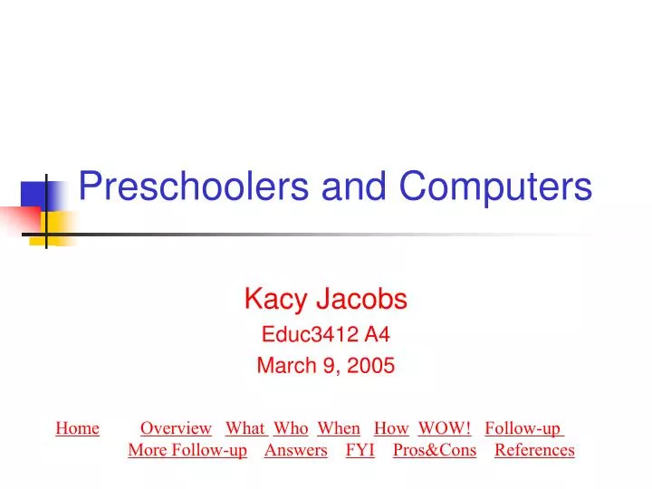 preschoolers and computers