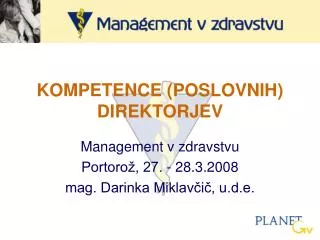kompetence poslovnih direktorjev