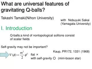 What are universal features of gravitating Q-balls?