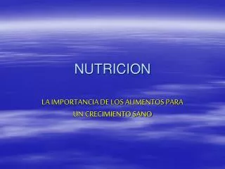 nutricion