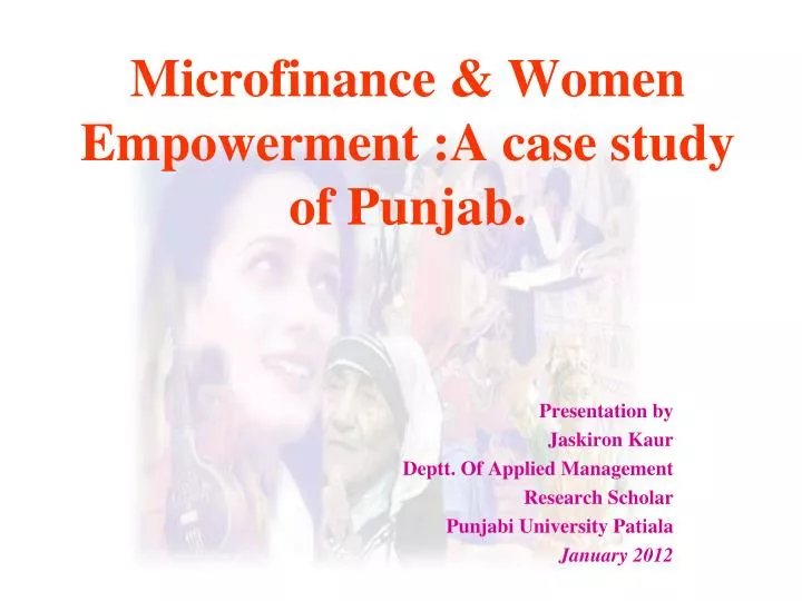 microfinance women empowerment a case study of punjab