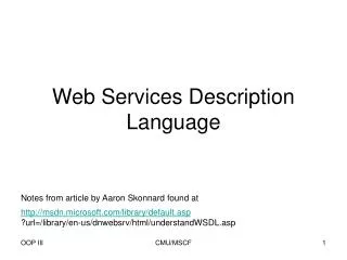 Web Services Description Language