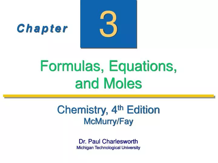 formulas equations and moles