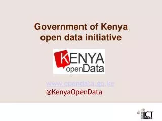Government of Kenya open data initiative