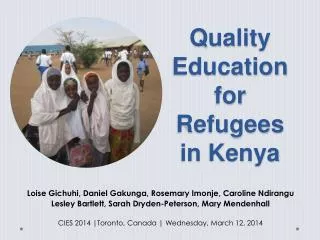 Quality Education for Refugees in Kenya