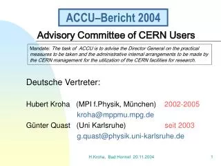 accu bericht 2004