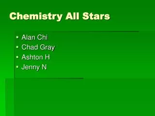 Chemistry All Stars