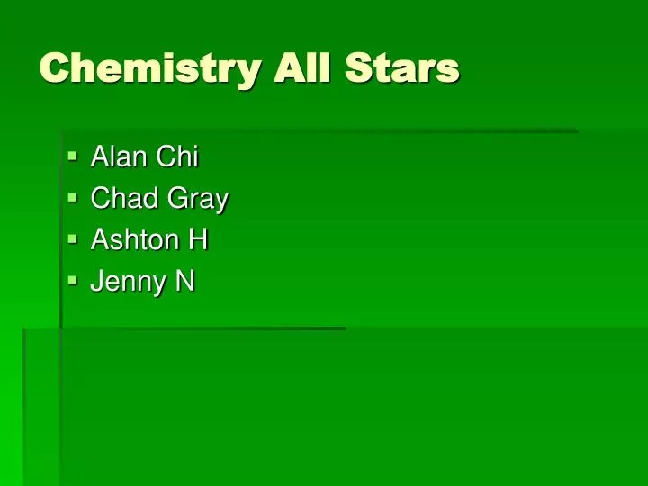 chemistry all stars