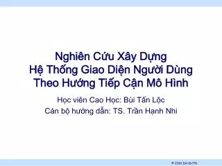nghi n c u x y d ng h th ng giao di n ng i d ng theo h ng ti p c n m h nh