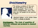 Stoichiometry - slide 1