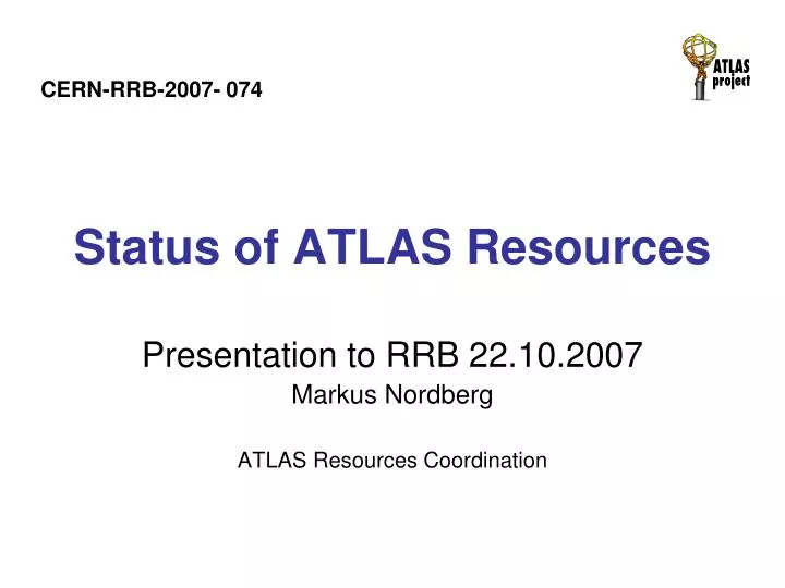 status of atlas resources