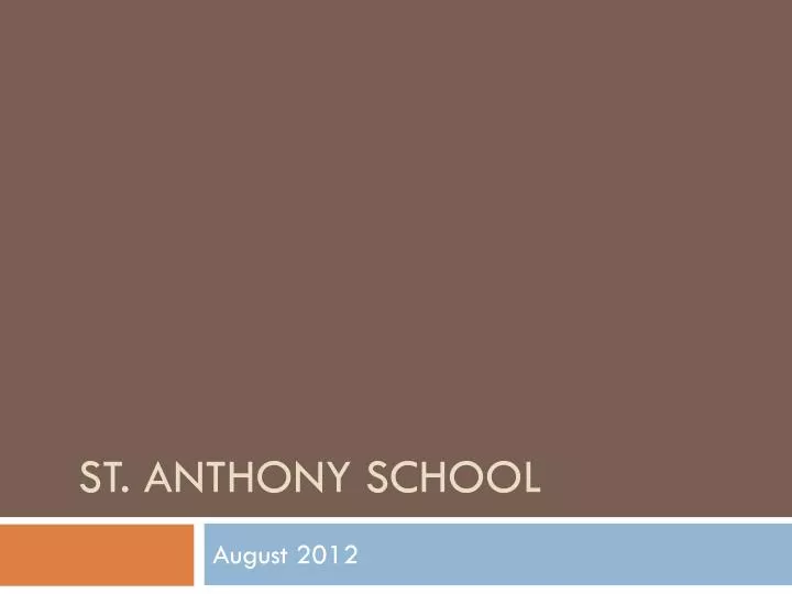 st anthony school
