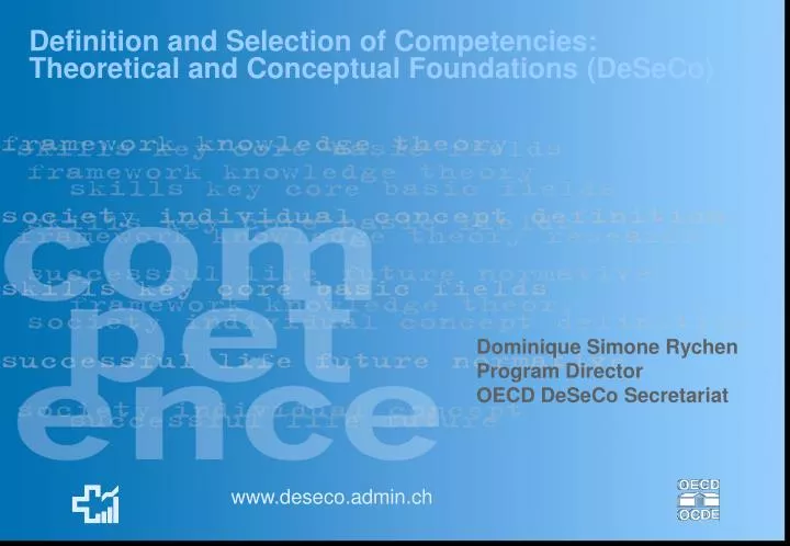 definition and selection of competencies theoretical and conceptual foundations deseco