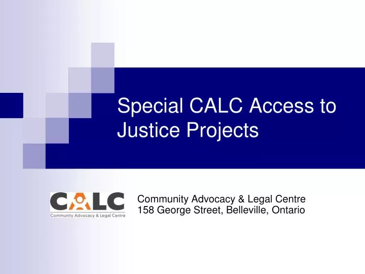 special calc access to justice projects