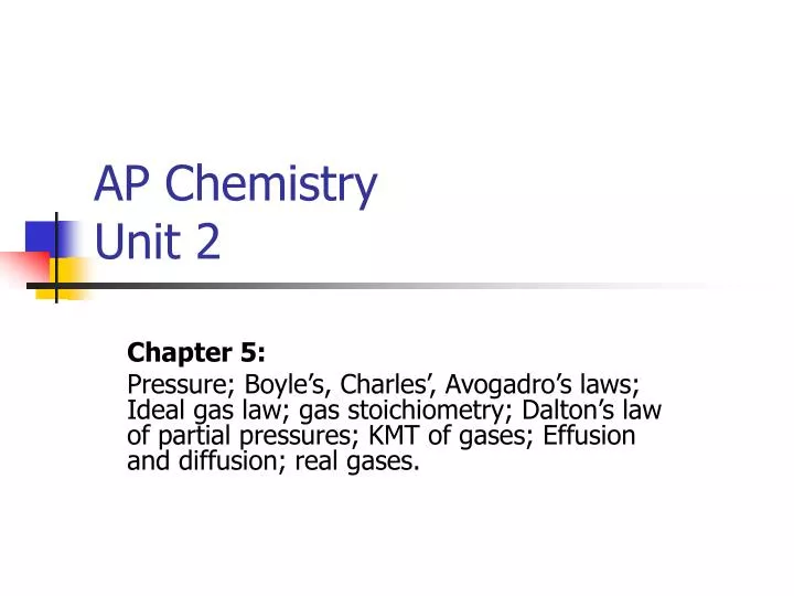 ap chemistry unit 2