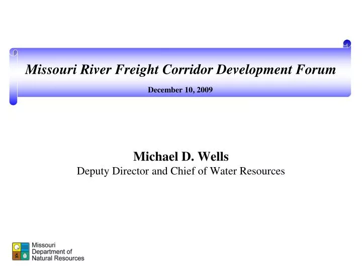 michael d wells deputy director and chief of water resources
