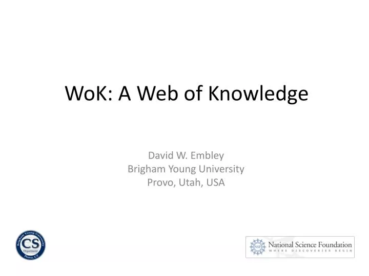 wok a web of knowledge