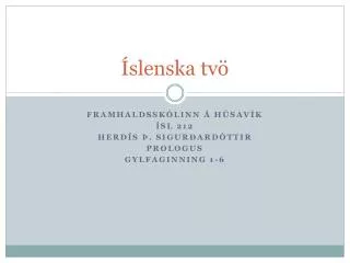 slenska tv
