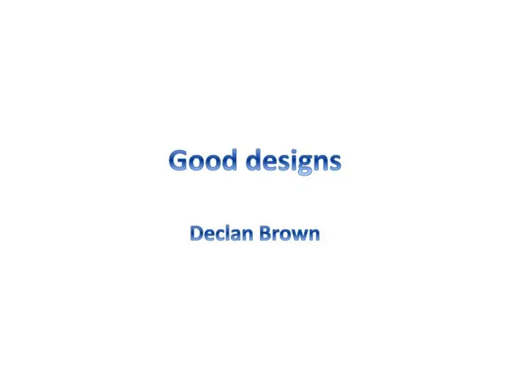 good designs