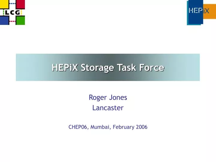 hepix storage task force