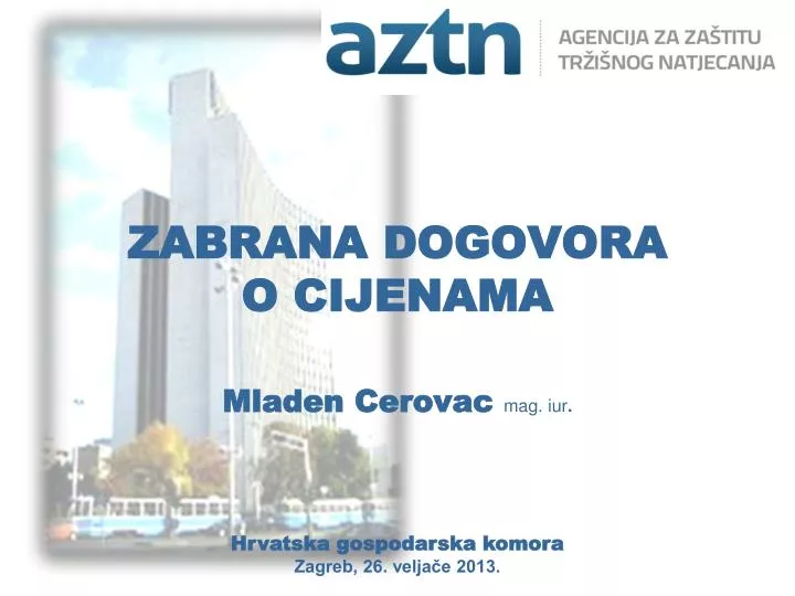 zabrana dogovora o cijenama