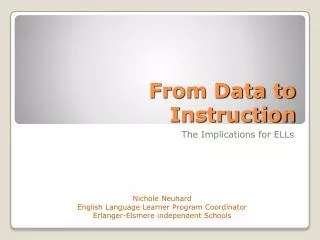 From Data to Instruction