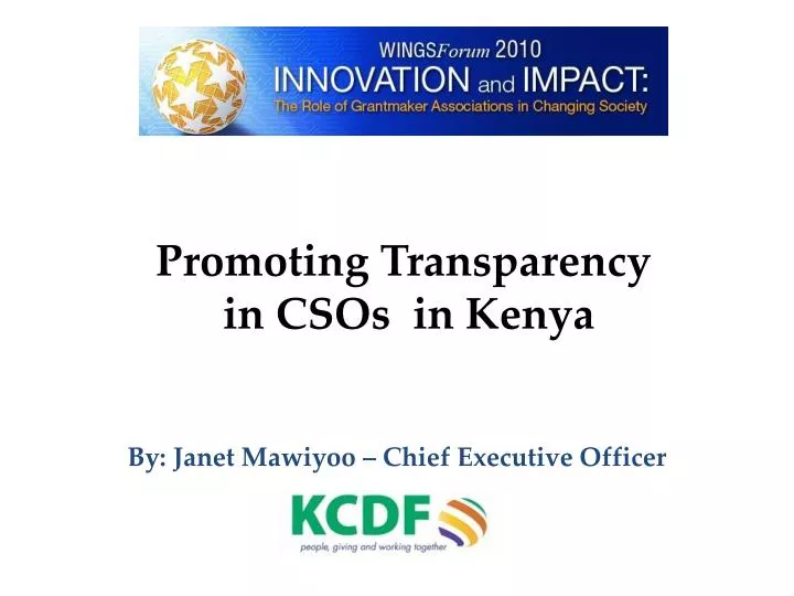 promoting transparency in csos in kenya