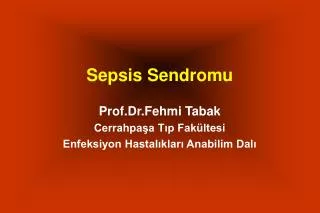 sepsis sendromu