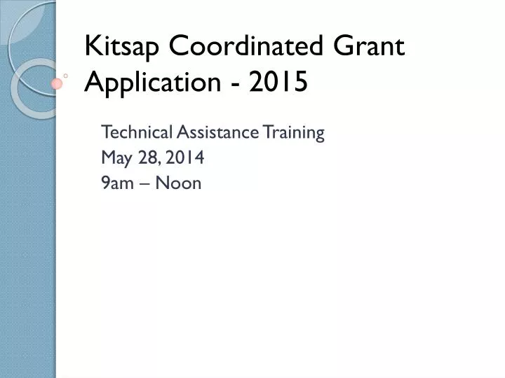kitsap coordinated grant application 2015