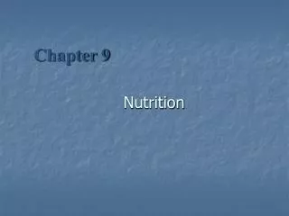 Nutrition