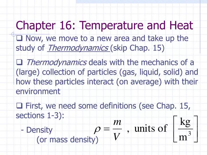 chapter 16 temperature and heat