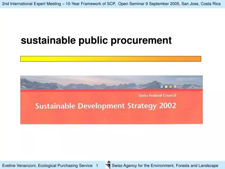 sustainable public procurement