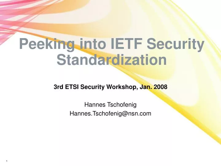 peeking into ietf security standardization