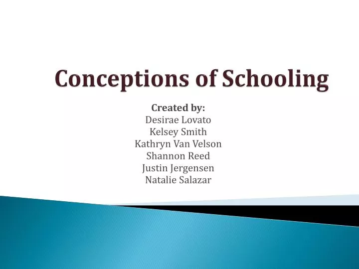 conceptions of schooling