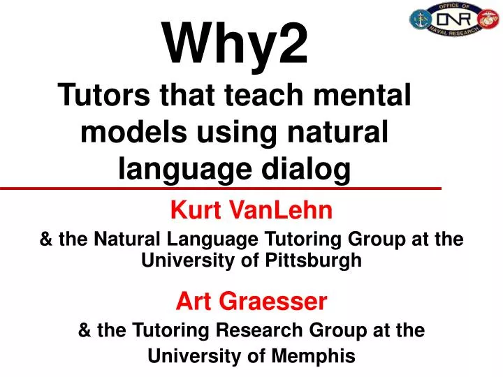 why2 tutors that teach mental models using natural language dialog