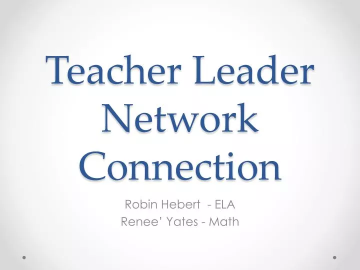 teacher leader network connection