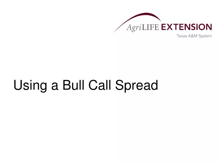 using a bull call spread