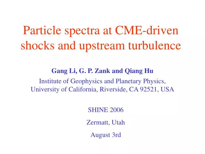 particle spectra at cme driven shocks and upstream turbulence