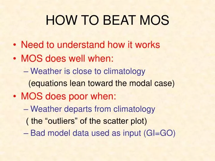 how to beat mos