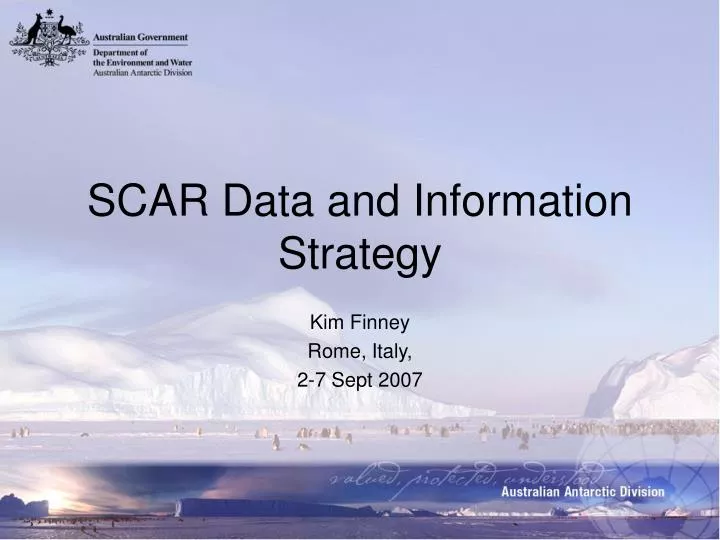 scar data and information strategy