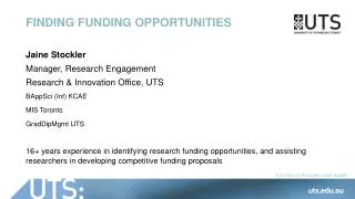 Finding Funding opportunities